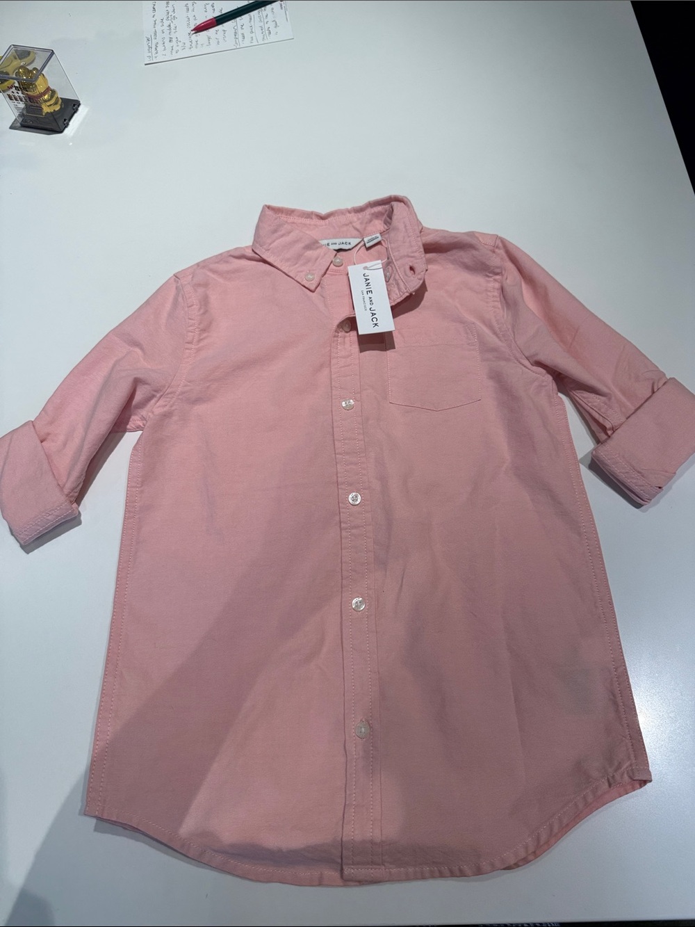 Janie and Jack Pink Button-Down Casual Shirt